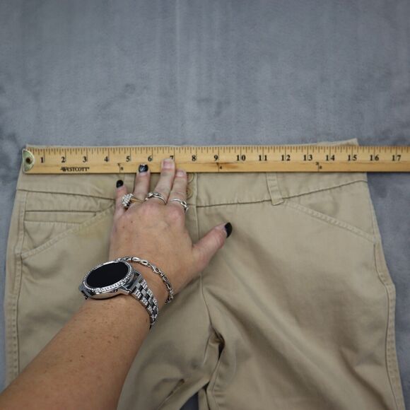 New York and Company Pants Womens 6 Beige Petite Boot Cut Flat Front Bottoms - Picture 4 of 16